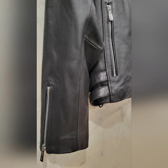 New Michael Kors Leather Jacket - Picture 5 of 8